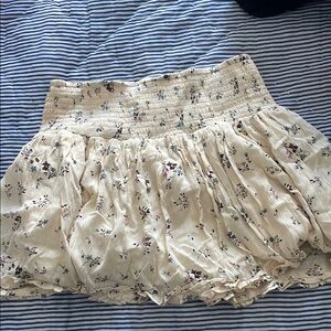 Floral Smocked Mini Skirt